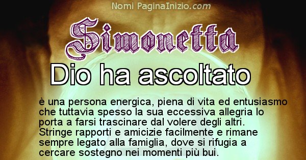 Simonetta - Significato reale del nome Simonetta