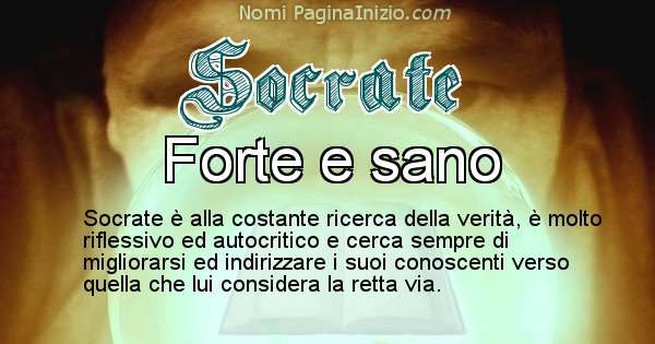 Socrate - Significato reale del nome Socrate