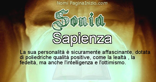 Sonia - Significato reale del nome Sonia