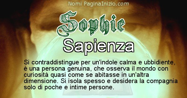 Sophie - Significato reale del nome Sophie