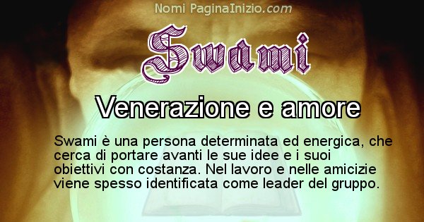 Swami - Significato reale del nome Swami