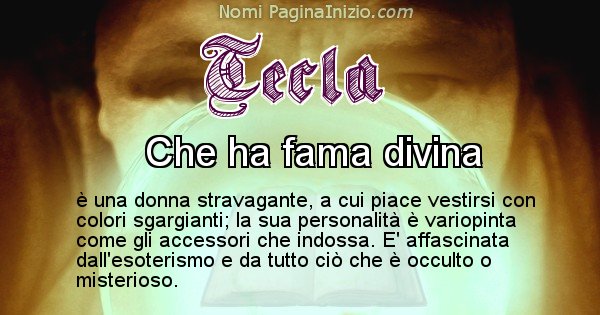 Tecla - Significato reale del nome Tecla