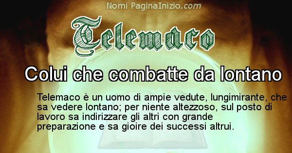 Telemaco - Significato reale del nome Telemaco