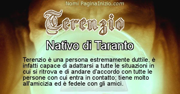 Terenzio - Significato reale del nome Terenzio