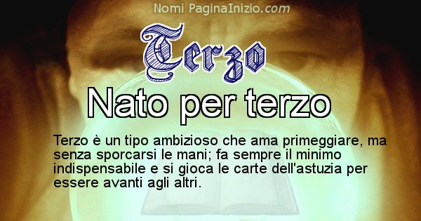 Terzo - Significato reale del nome Terzo