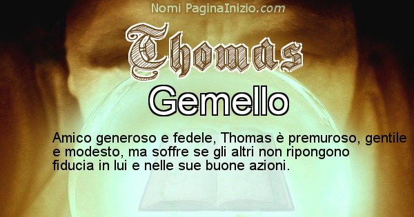 Thomas - Significato reale del nome Thomas