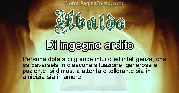 Ubaldo - Significato reale del nome Ubaldo