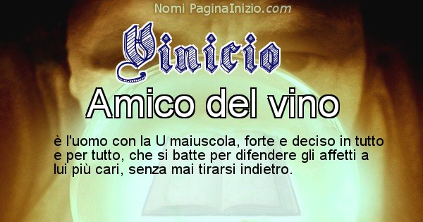 Vinicio - Significato reale del nome Vinicio