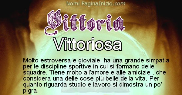 Vittoria - Significato reale del nome Vittoria