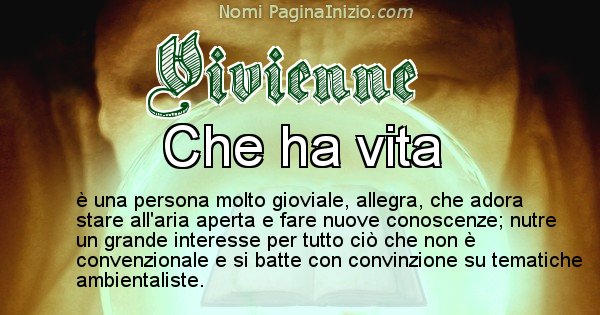 Vivienne - Significato reale del nome Vivienne