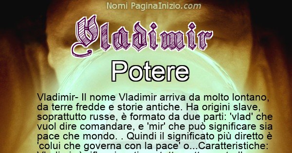 Vladimir - Significato reale del nome Vladimir