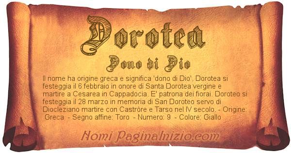 dorotea significato 