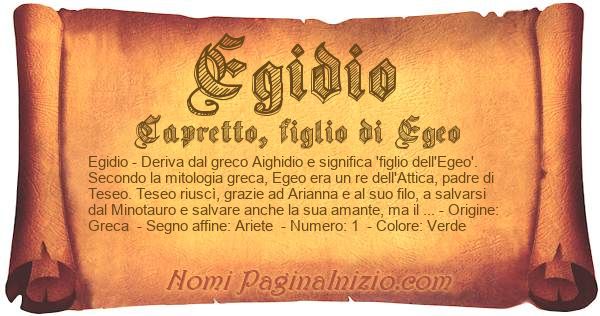 Egidio: significato del nome, curiosità, onomastico