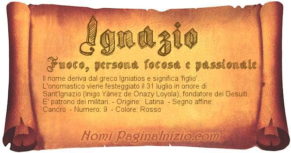 Ignazio Significato Del Nome Curiosita Onomastico