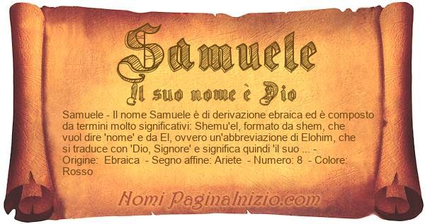 Significato Del Nome Samuele