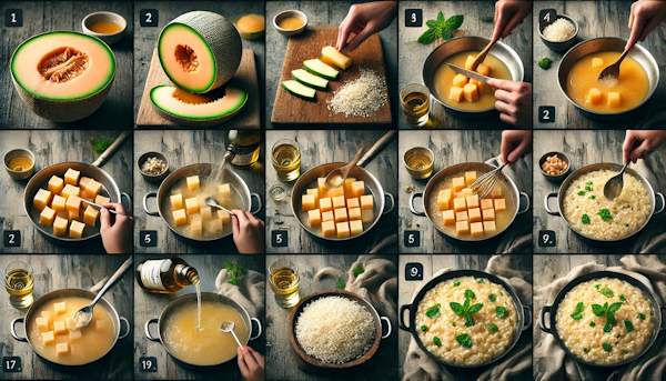 Preparazione Ricetta Risotto al Melone 