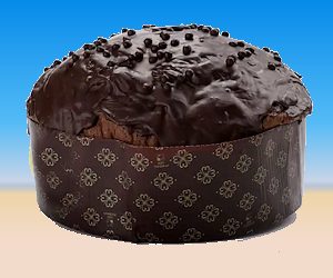 Panettone glassato al cioccolato